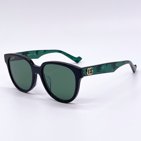 NEW GUCCI GG0960SA 001 BLACK GREEN WOMEN’S SUNGLASSES GUCCI - Picture 7 of 15